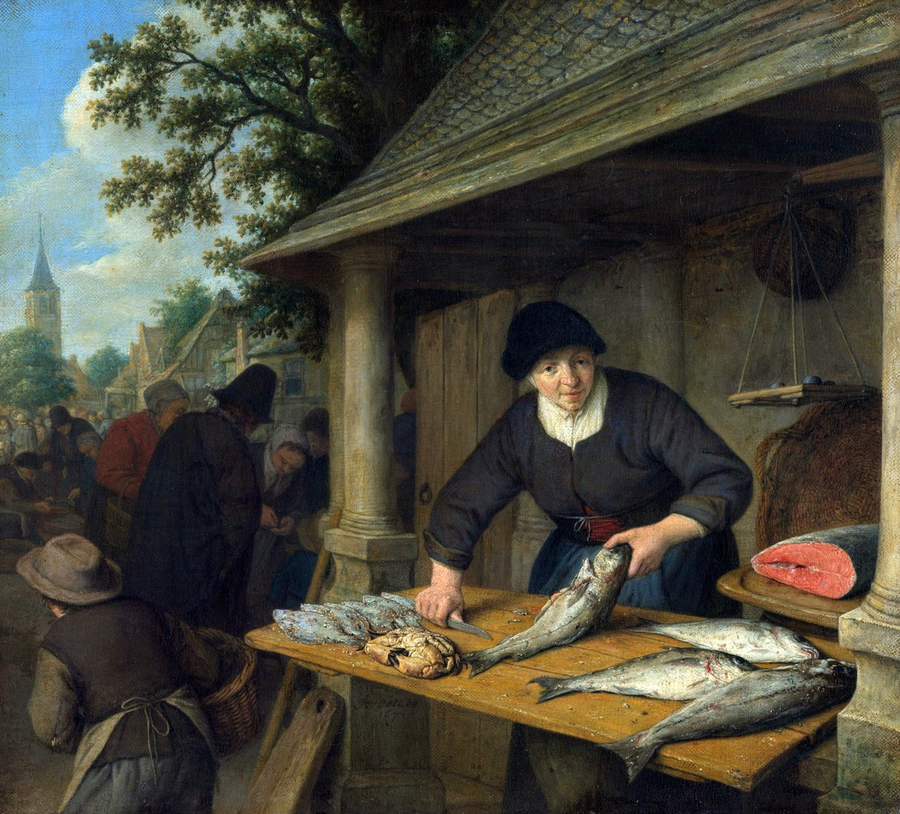鱼妇 作者 阿德里亚恩·扬斯（Adriaen Jansz）。范·奥斯塔德