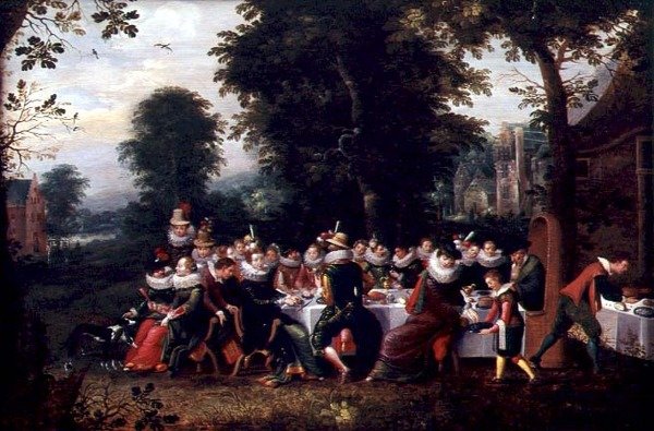 Fete Champetre (面板油画 作者 阿德里亚恩·范·斯塔贝姆