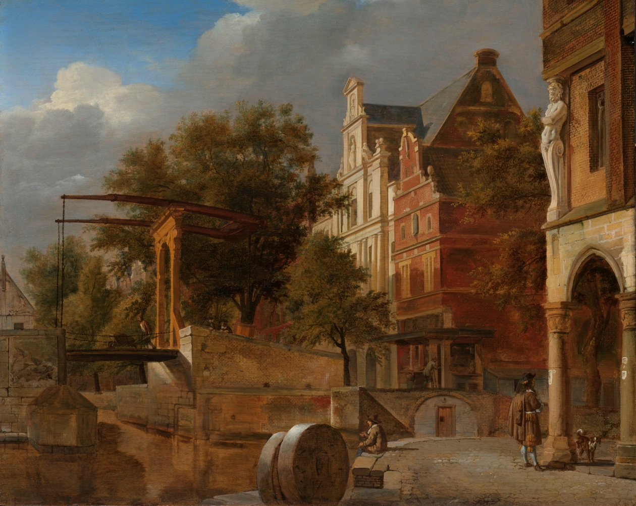 吊桥 作者 阿德里安·范德 (Adriaen van de) 和海登·扬·范德 (Heyden Jan van der) (1637-1712) 维尔德