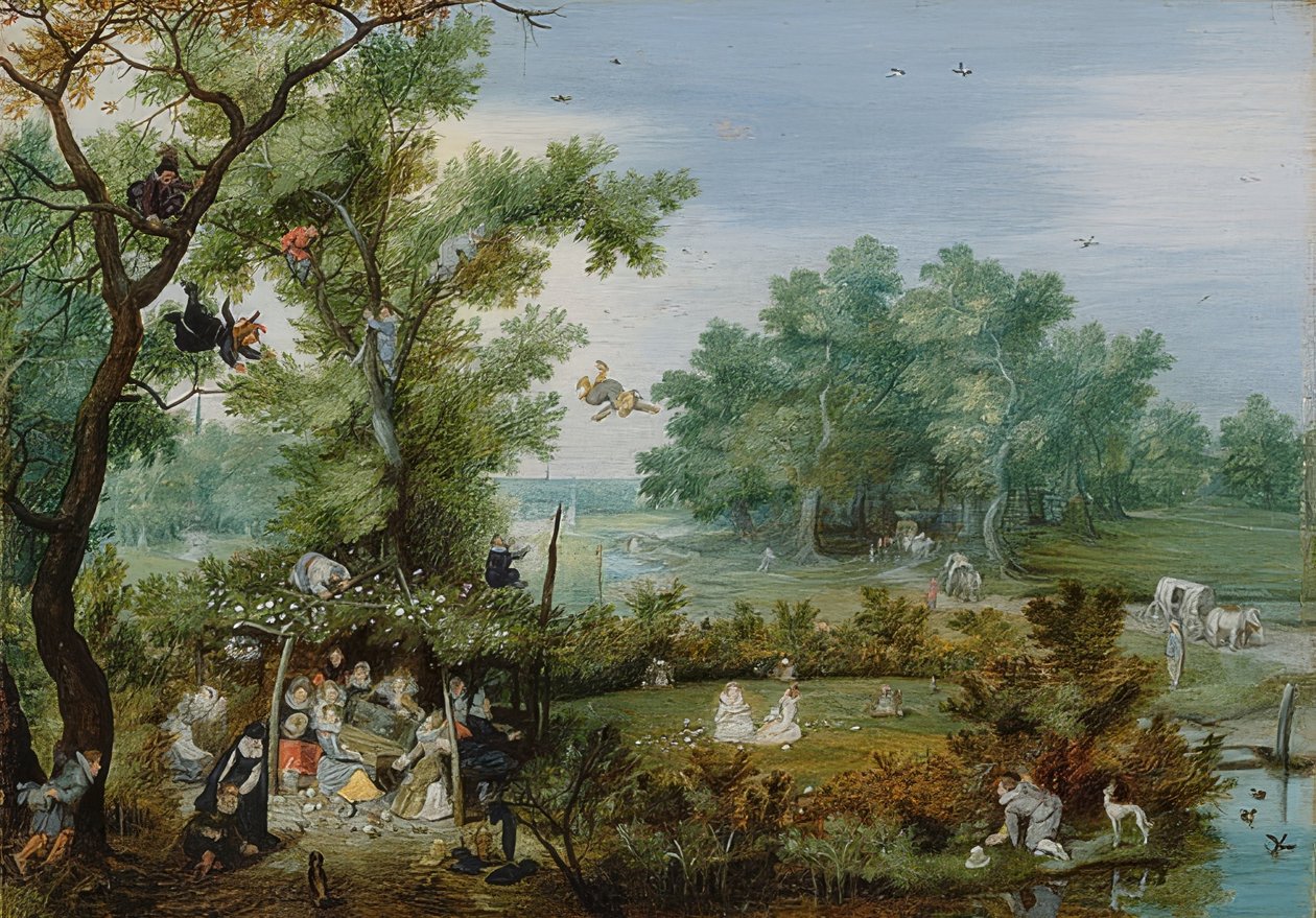 Gallant公司在凉亭里。 1615 作者 阿德里亚恩·范·德·范纳