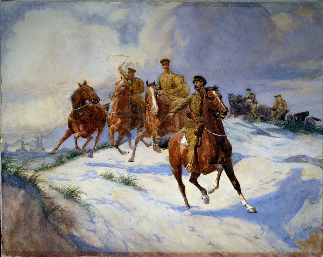 法兰德斯，沙丘炮兵，1915年 作者 阿德里安·琼斯（Adrian Jones）