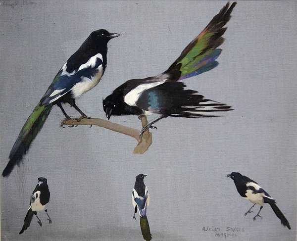 喜鹊（布面油画） 作者 阿德里安·斯科特·斯托克斯