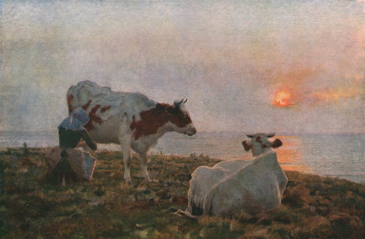 夕阳》，约1897年，约1930年。   作者 阿德里安·斯托克斯