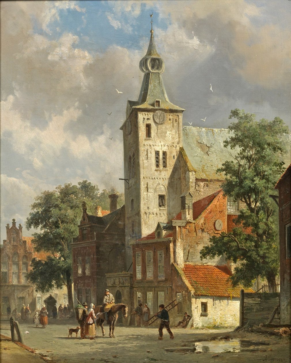 Adrianus Eversen - 荷兰城市景观 作者 阿德里安努斯·埃弗森