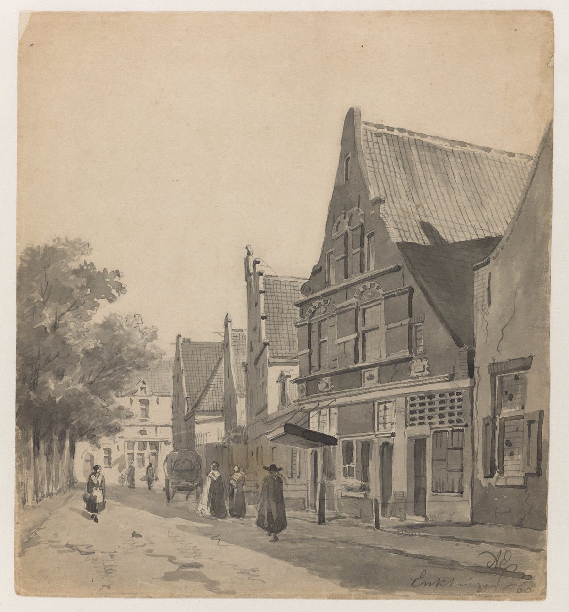 Enkhuizen 的 Zuiderhavendijk 景观
Enkhuizen 60（物体上的标题） 作者 阿德里安努斯·埃弗森