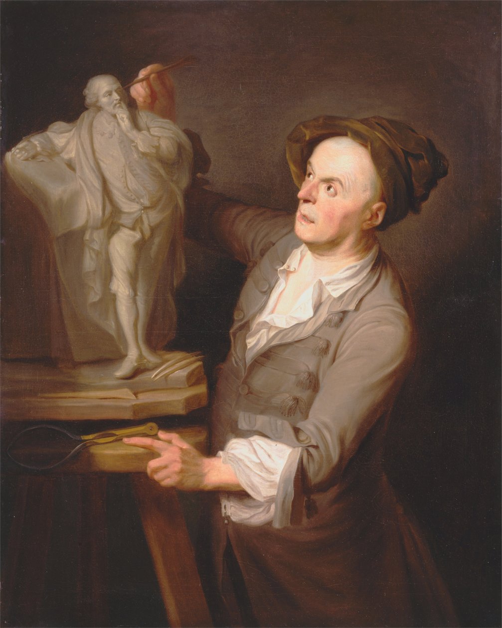 Louis-Francois Roubiliac塑造他的莎士比亚纪念碑 作者 阿德里安·卡彭蒂埃（Adrien Carpentiers）