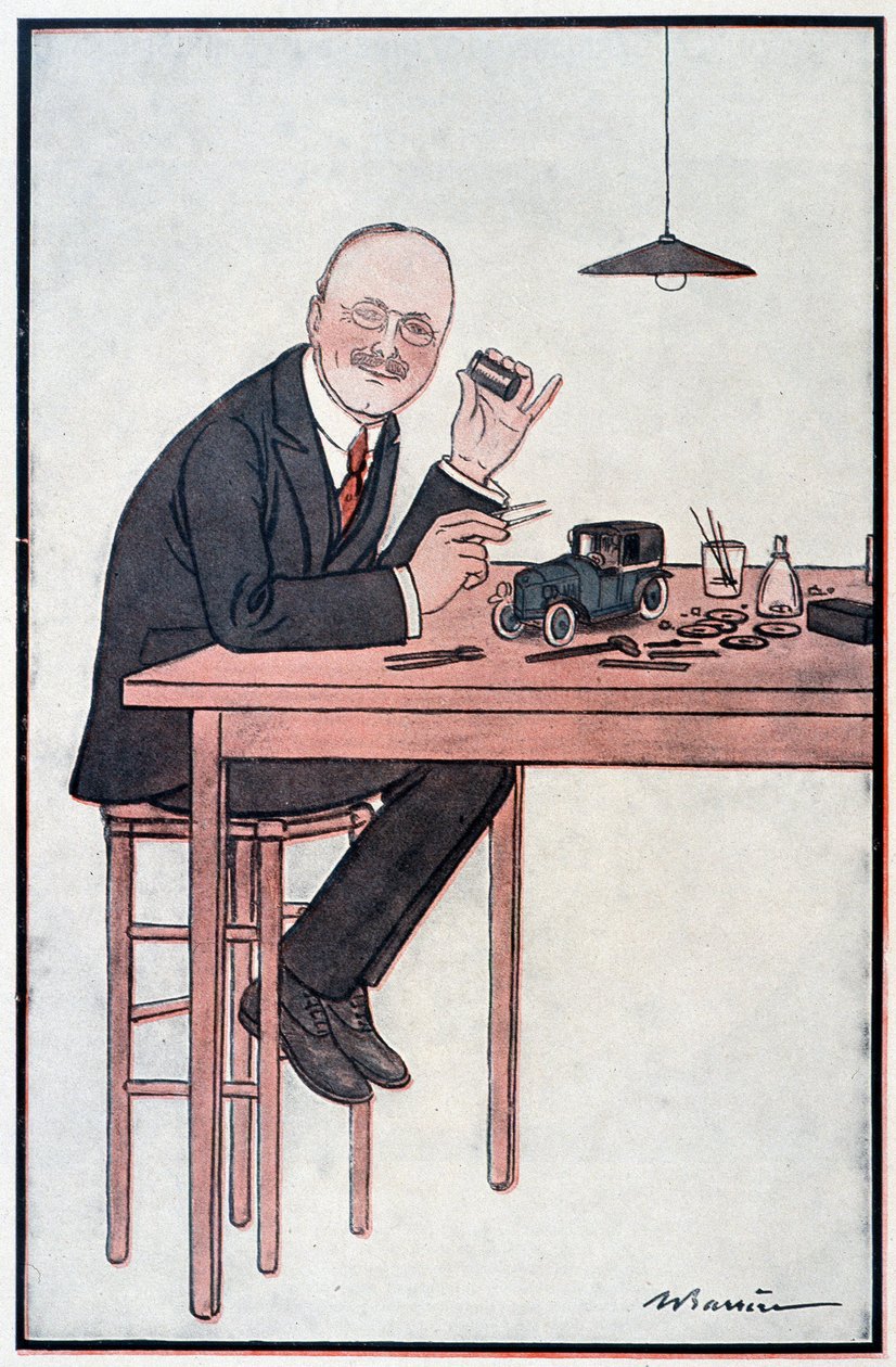 安德烈雪铁龙，法国的“福特”——阿德里安·巴雷尔（1877-1931）在 1922 年 1 月 10 日的“幻想曲”中的插图 作者 阿德里安·巴雷尔