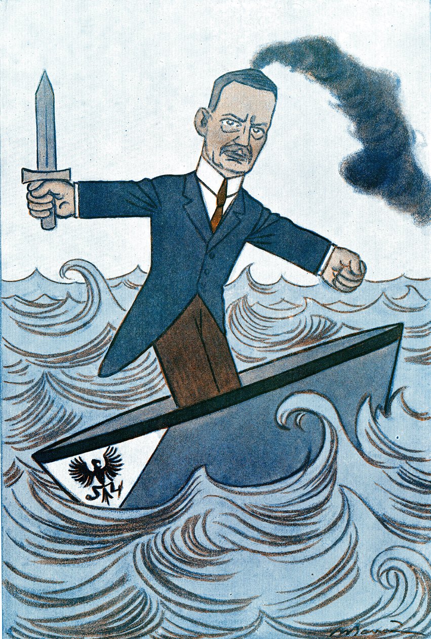 威廉-库诺（Wilhelm Cuno，1876-1933 年）的漫画。阿德里安-巴雷尔（1877-1931 年）的绘画，选自《幻想曲 作者 阿德里安·巴雷尔