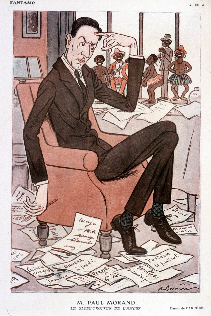 保罗·莫兰德的幽默肖像 - 巴雷尔于 1928 年 9 月 15 日在“幻想曲”中 作者 阿德里安·巴雷尔