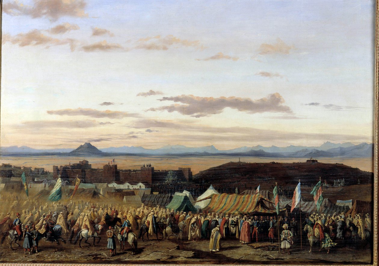 奥尔良公爵军队攻占阿尔及利亚的塞蒂夫 阿德里安·道扎茨（Adrien Dauzats）（1804-1868 年）1839 年奥尔良，美术博物馆 作者 阿德里安·道扎兹（Adrien Dauzats）