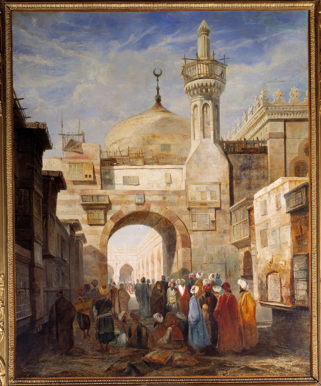 Adrien Dauzats (1804-1868) 19 世纪布卢瓦的画作，开罗清真寺的景色，美术博物馆 作者 阿德里安·道扎兹（Adrien Dauzats）