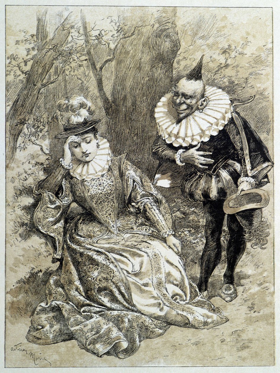 Riquet à la Houppe - 载于Charles Perrault的 "Les tales de fées"，由Adrien Marie插图 作者 艾德里安·伊曼纽尔·玛丽