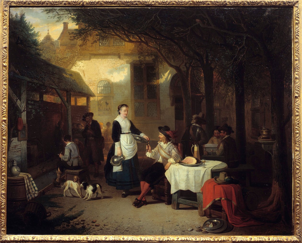 A gentleman in a 17th century inn Painting by Adriaan de Braekeleer (1818-1904) 1868 Sun. 0,74x0,92 m Paris, Musee d
