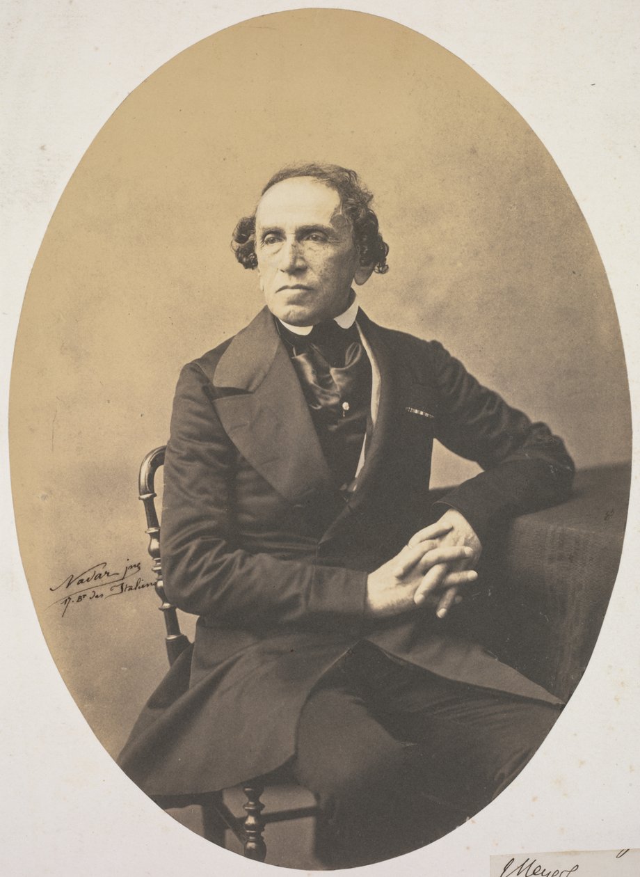 Giacomo Meyerbeer肖像（1791-1864），1857年。 作者 阿德里安·图尔纳雄