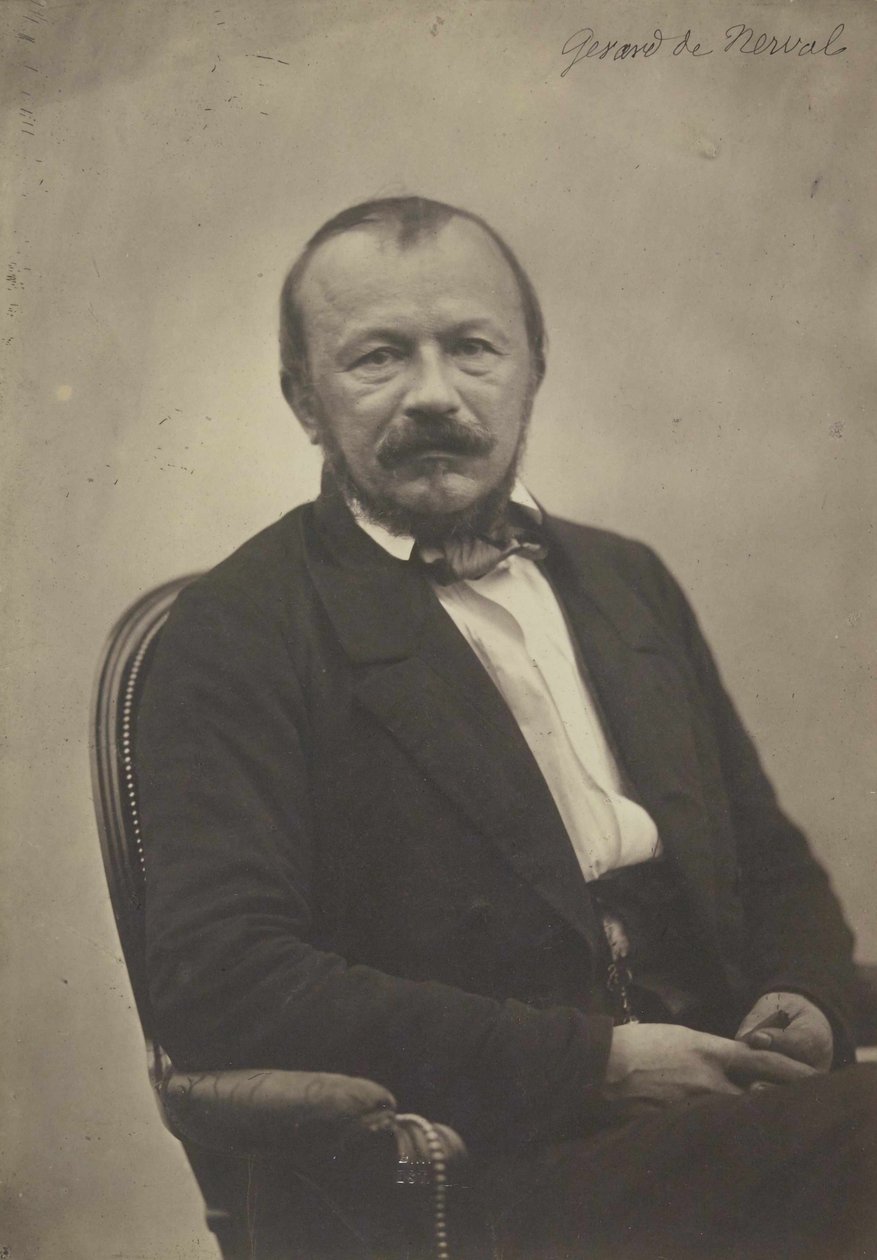 热拉德·德·内瓦尔（Gérardde Nerval）肖像1808-1855，1854年。 作者 阿德里安·图尔纳雄