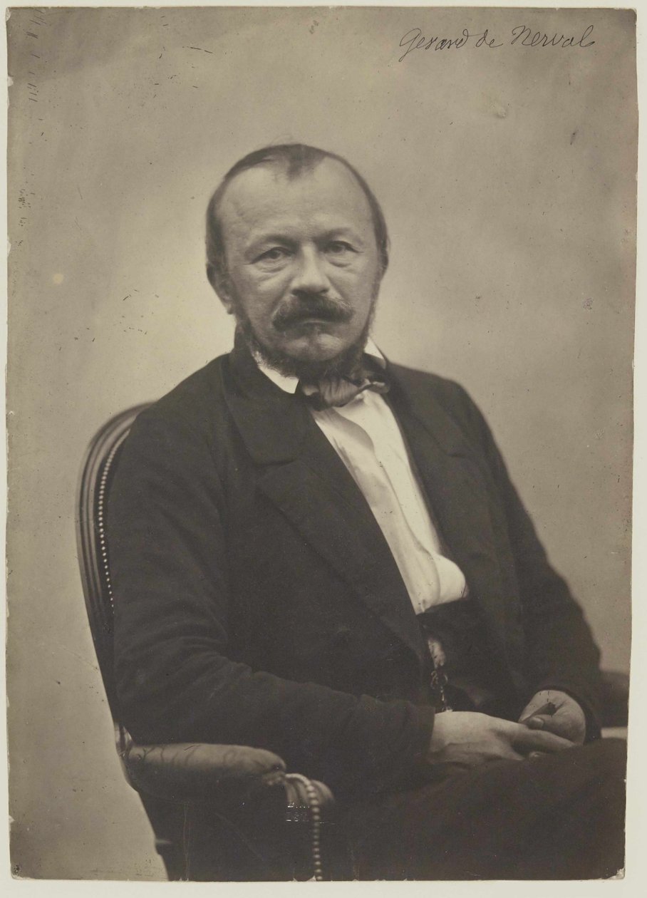 热拉德·德·内瓦尔（Gérardde Nerval）肖像1808-1855，1854年。 作者 阿德里安·图尔纳雄