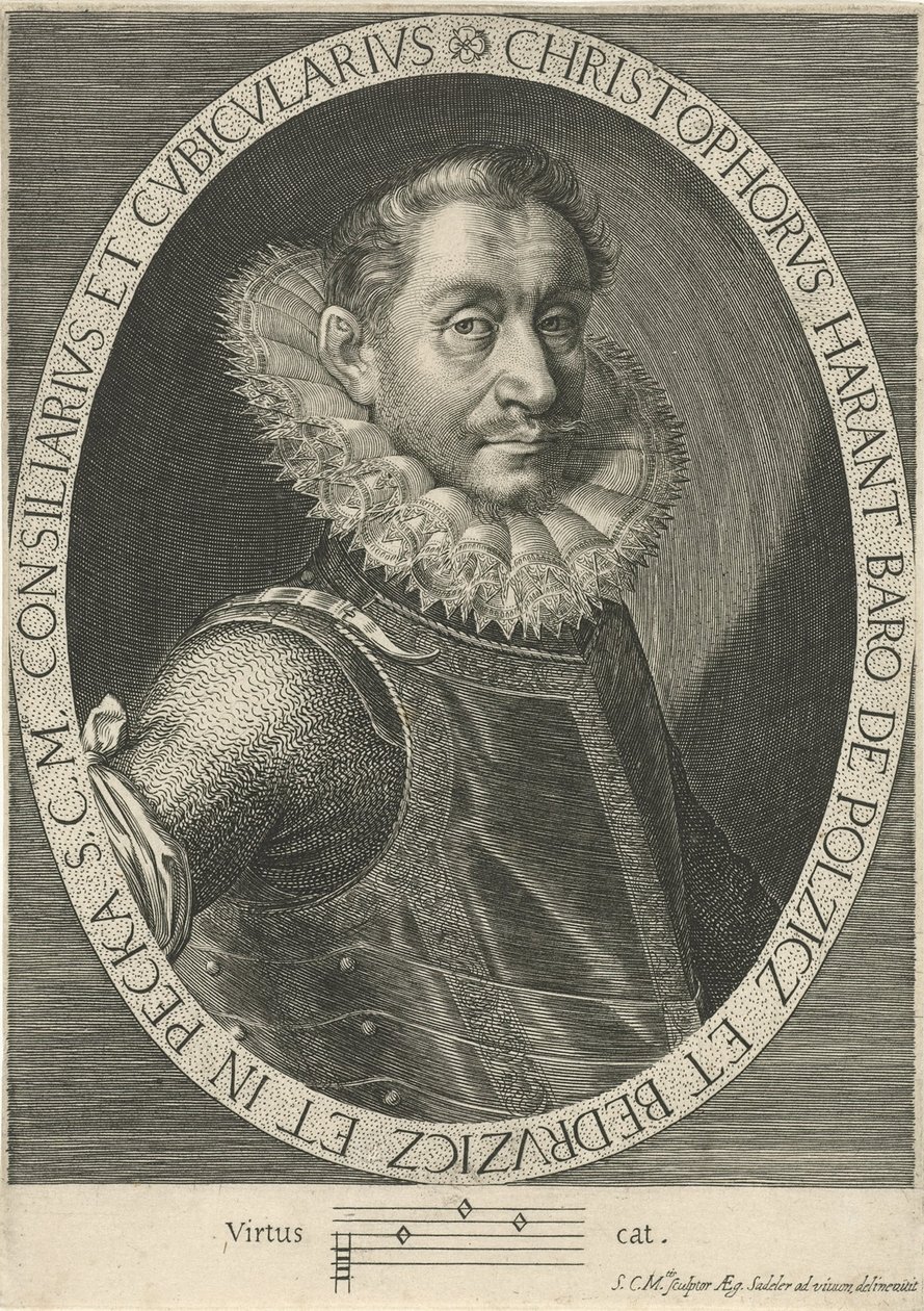 作曲家Krystof Harant 1564-1621的肖像，约。 1600 作者 Aegidius Sadeler或Saedeler