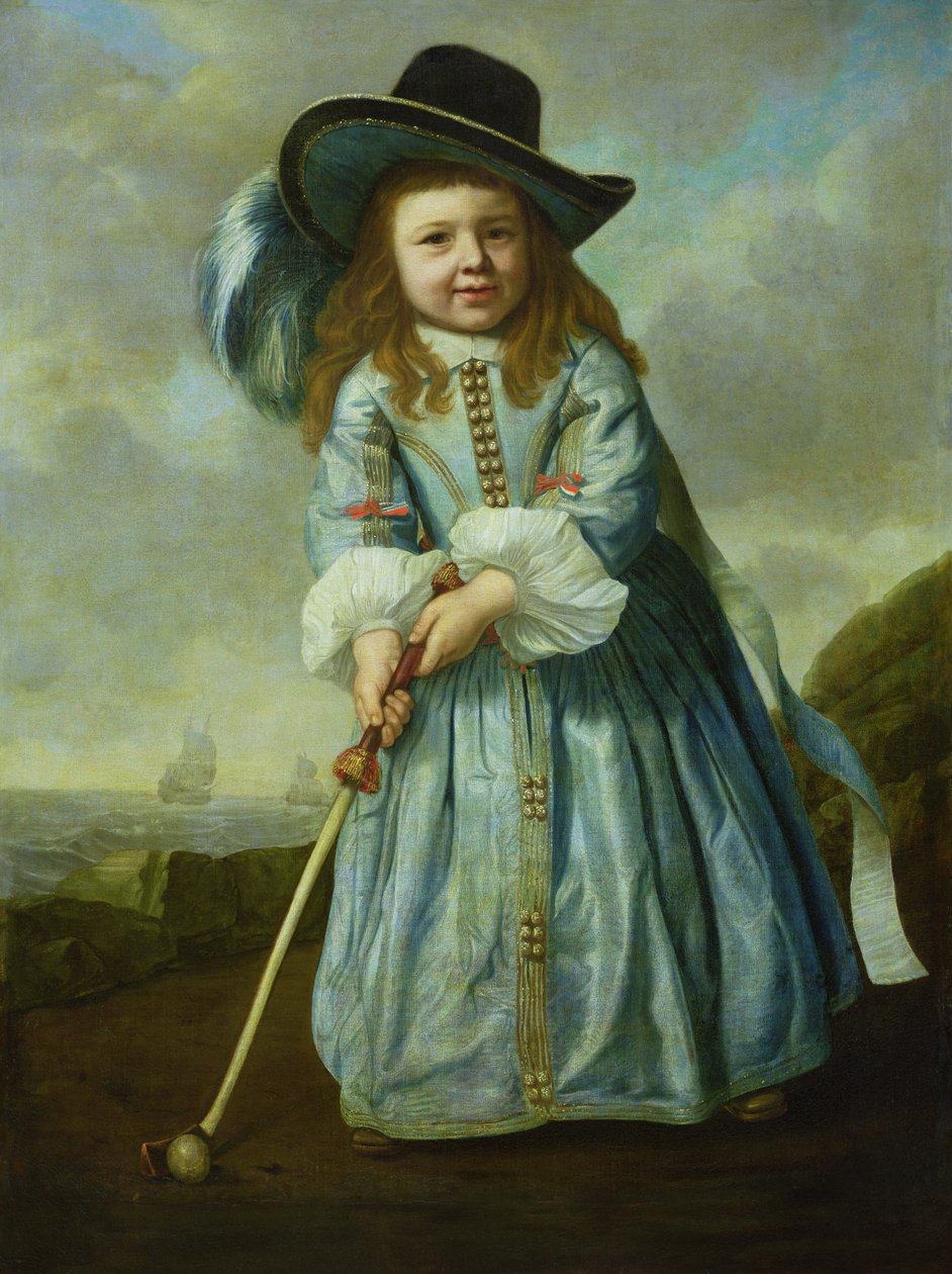 孩子在玩高尔夫 作者 艾伯特·奎普（Aelbert Cuyp）