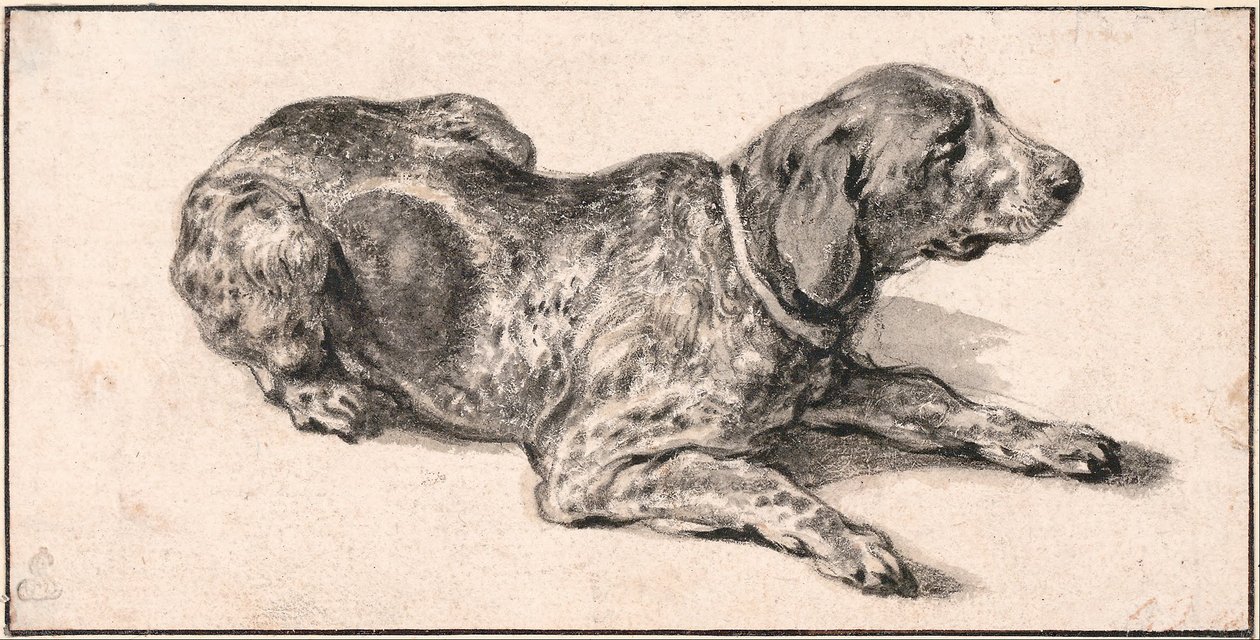 斜倚的狗 作者 艾伯特·奎普（Aelbert Cuyp）