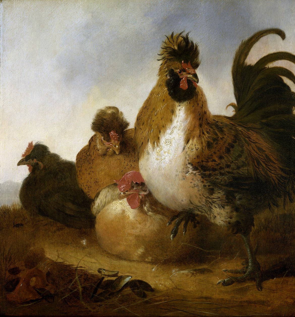 公鸡和母鸡 作者 艾伯特·奎普（Aelbert Cuyp）
