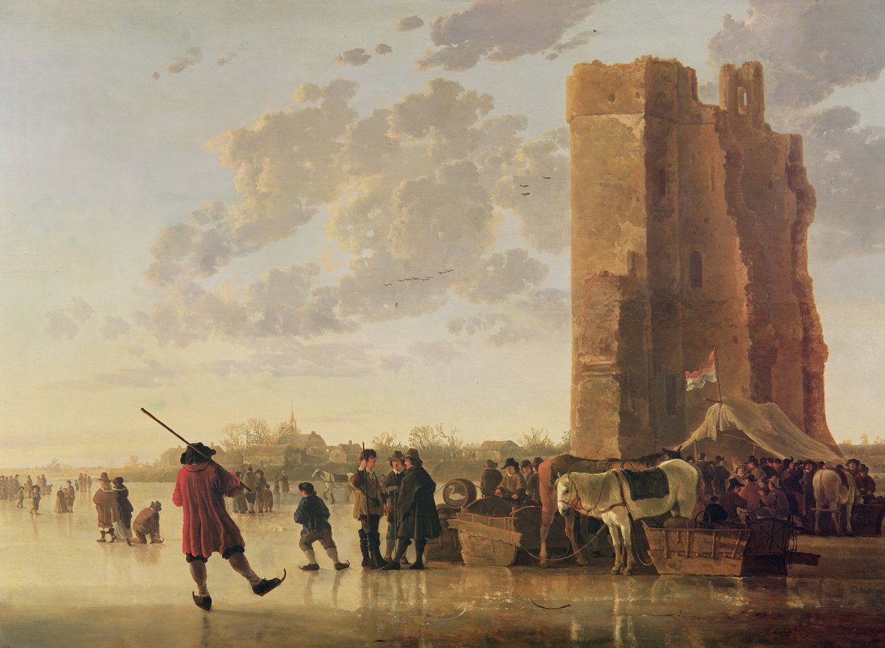 Maas的看法在冬天 作者 艾伯特·奎普（Aelbert Cuyp）