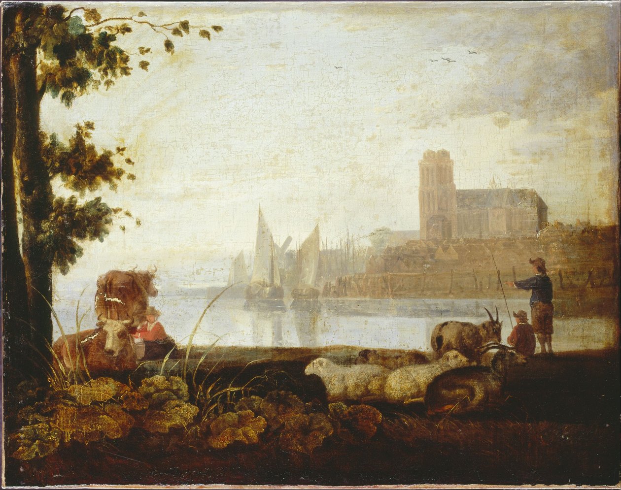 在马斯上查看 作者 艾伯特·奎普（Aelbert Cuyp）