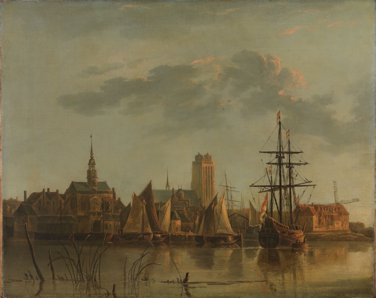 夕阳下的多德雷赫特 作者 Aelbert（之后）Cuyp
