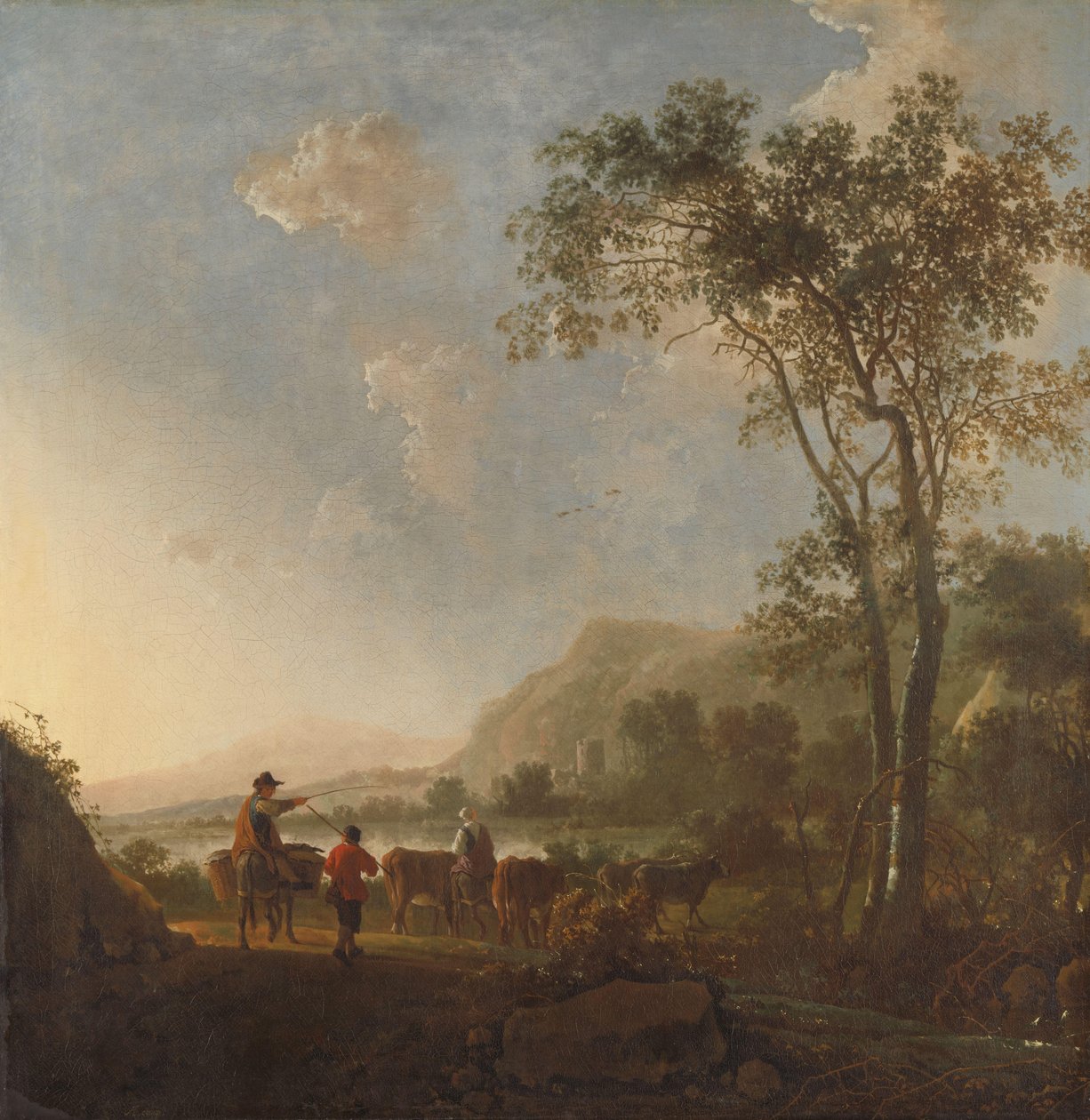 牧民和牛群景观 作者 Aelbert Cuyp (追随者)