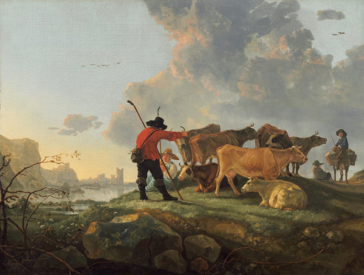 牧民看管牛群 作者 艾伯特·奎普（Aelbert Cuyp）
