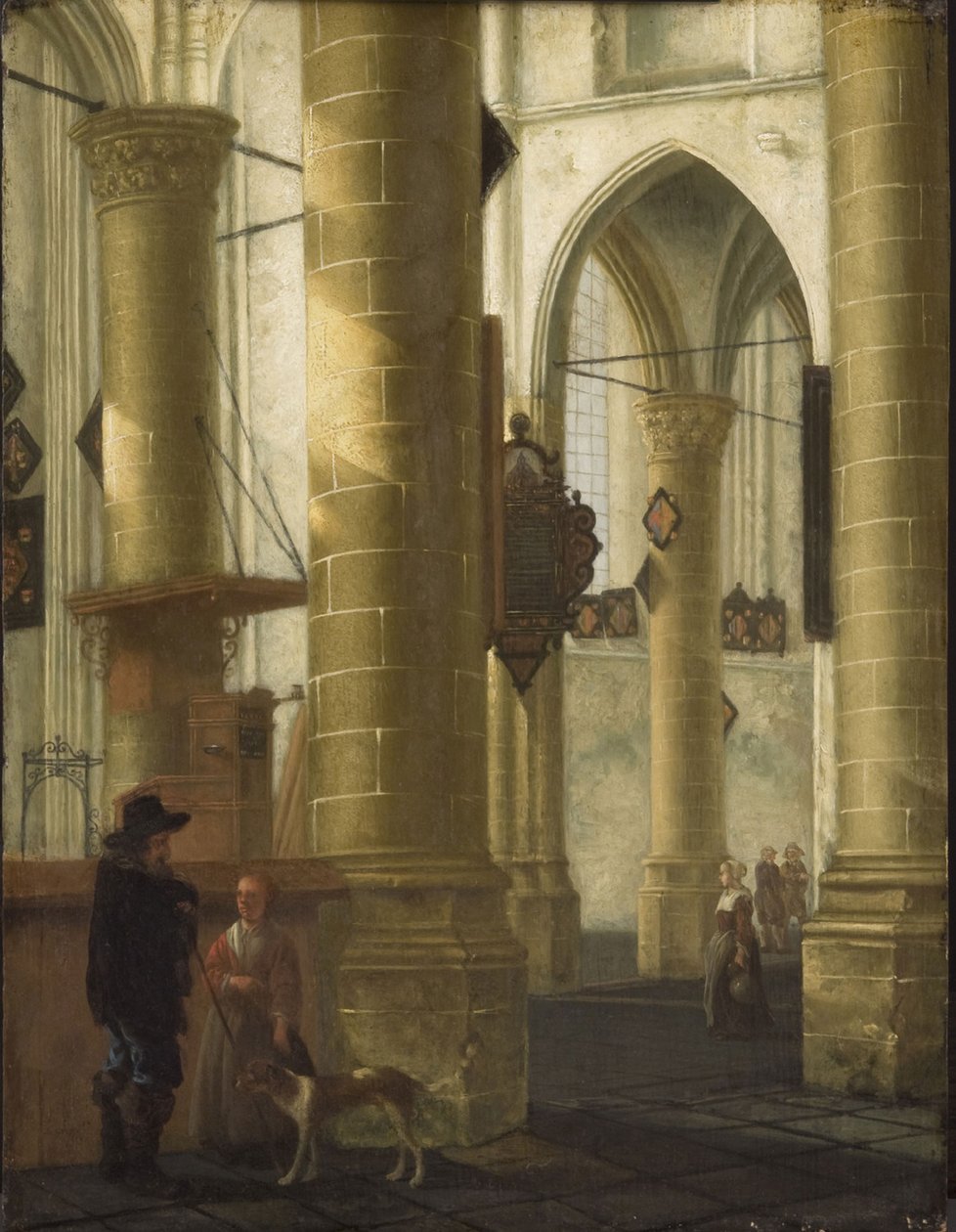 多德雷赫特格罗特教堂内景 作者 艾伯特·奎普（Aelbert Cuyp）