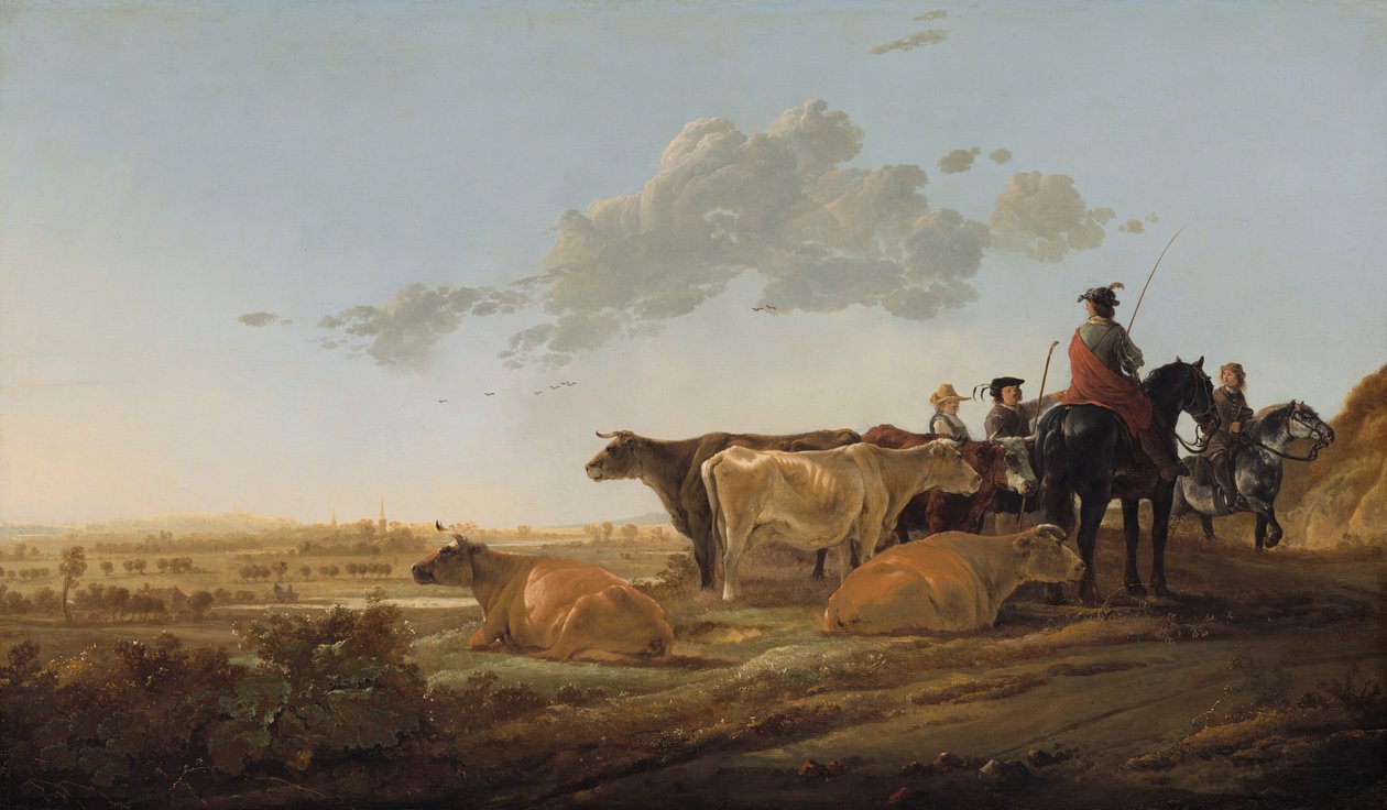 有牧民的风景 作者 艾伯特·奎普（Aelbert Cuyp）