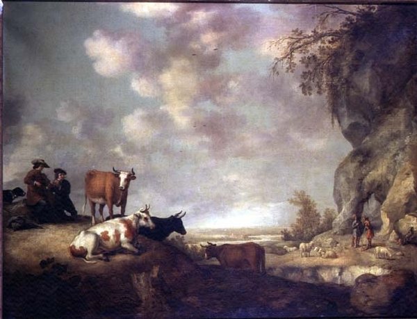 牧民制作音乐的景观 作者 艾伯特·奎普（Aelbert Cuyp）