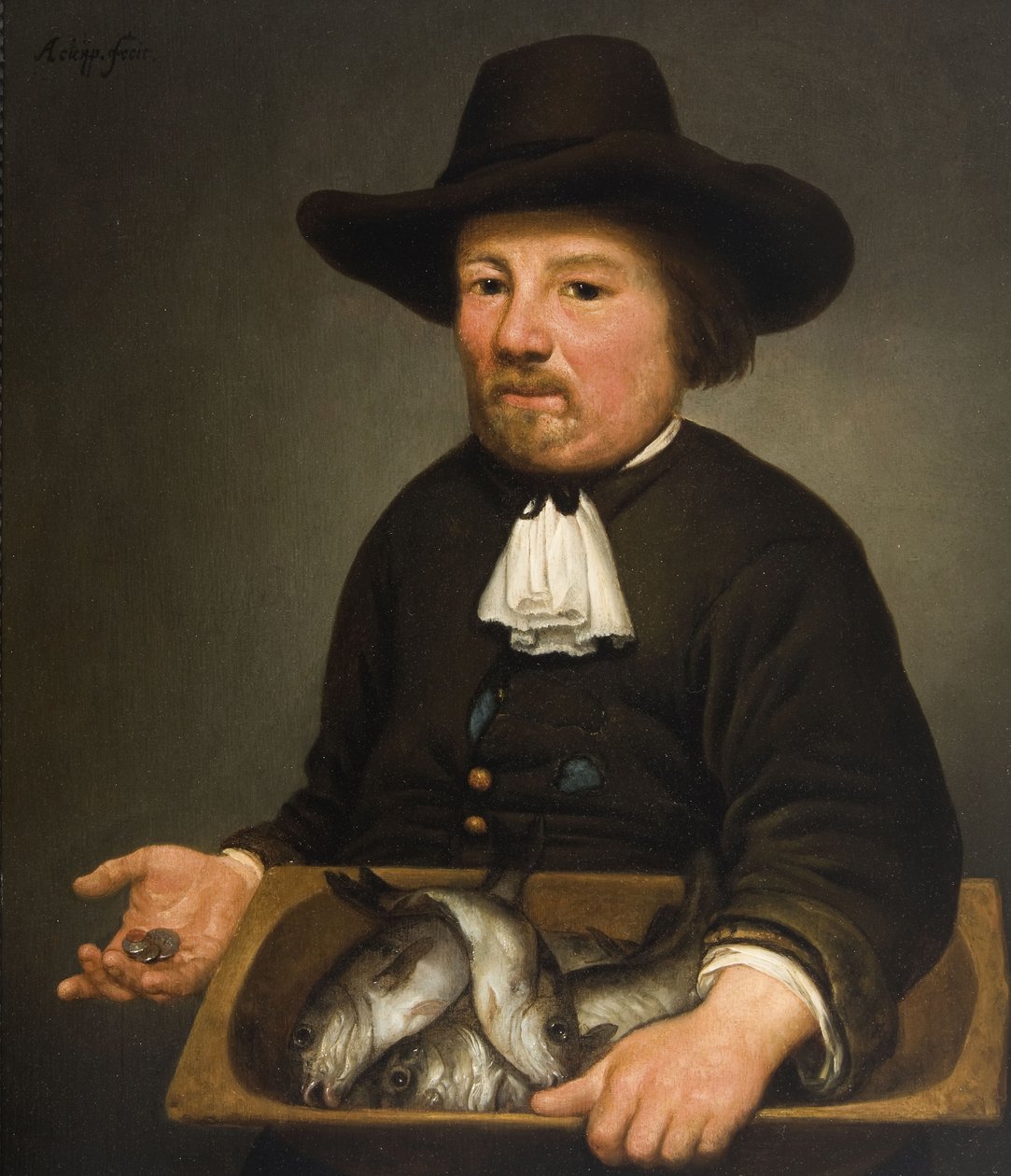 一桶鱼的男人 作者 艾伯特·奎普（Aelbert Cuyp）