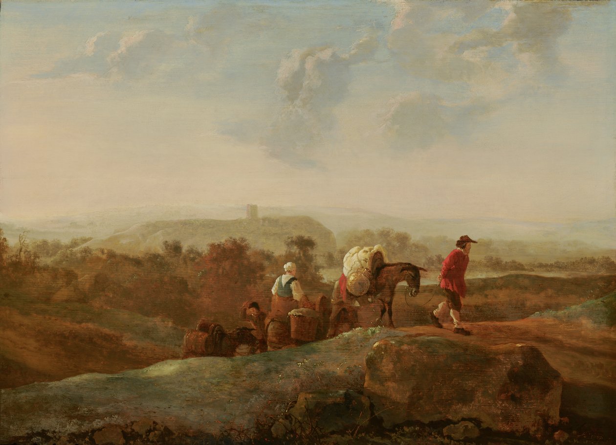 南方景观中的迁徙农民 作者 艾伯特·奎普（Aelbert Cuyp）