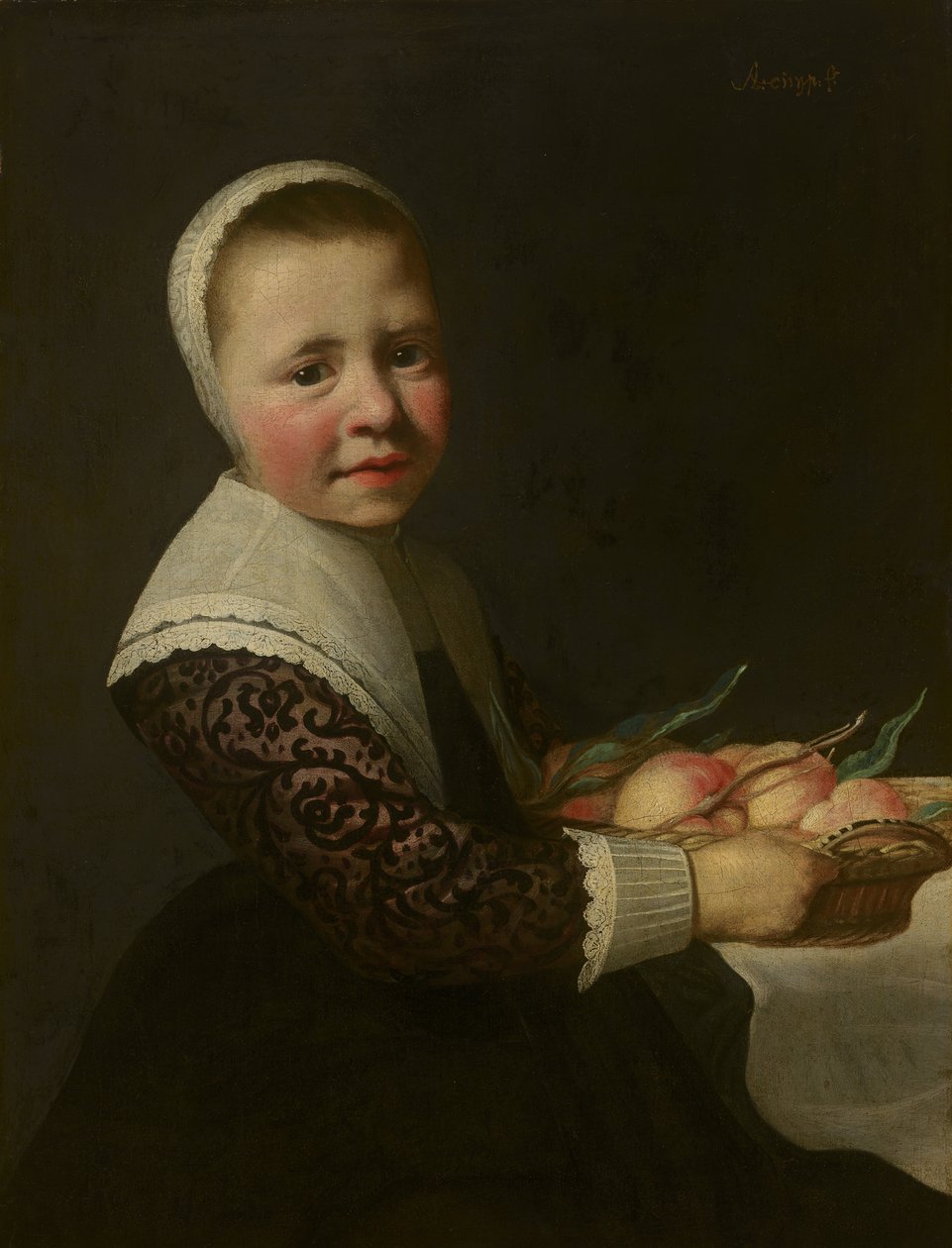 桃子女孩肖像 作者 艾伯特·奎普（Aelbert Cuyp）