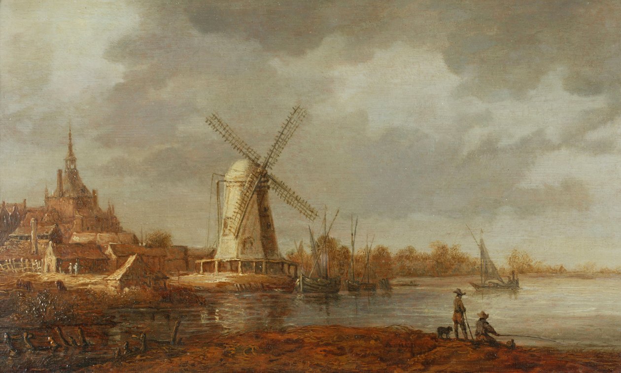 多德雷赫特河景（油画板） 作者 艾伯特·奎普（Aelbert Cuyp）