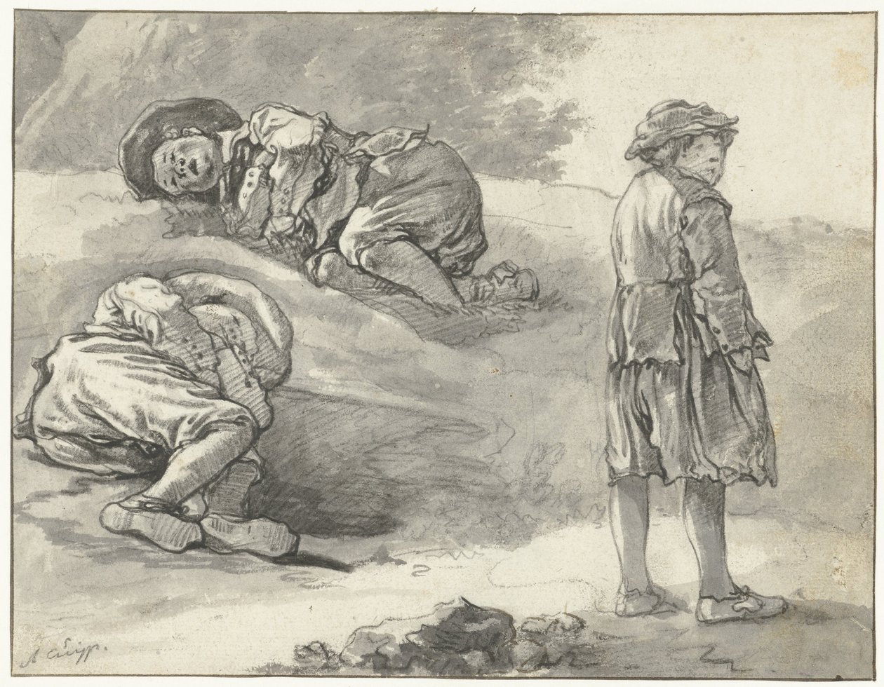 小牧羊人的三项研究 作者 艾伯特·奎普（Aelbert Cuyp）