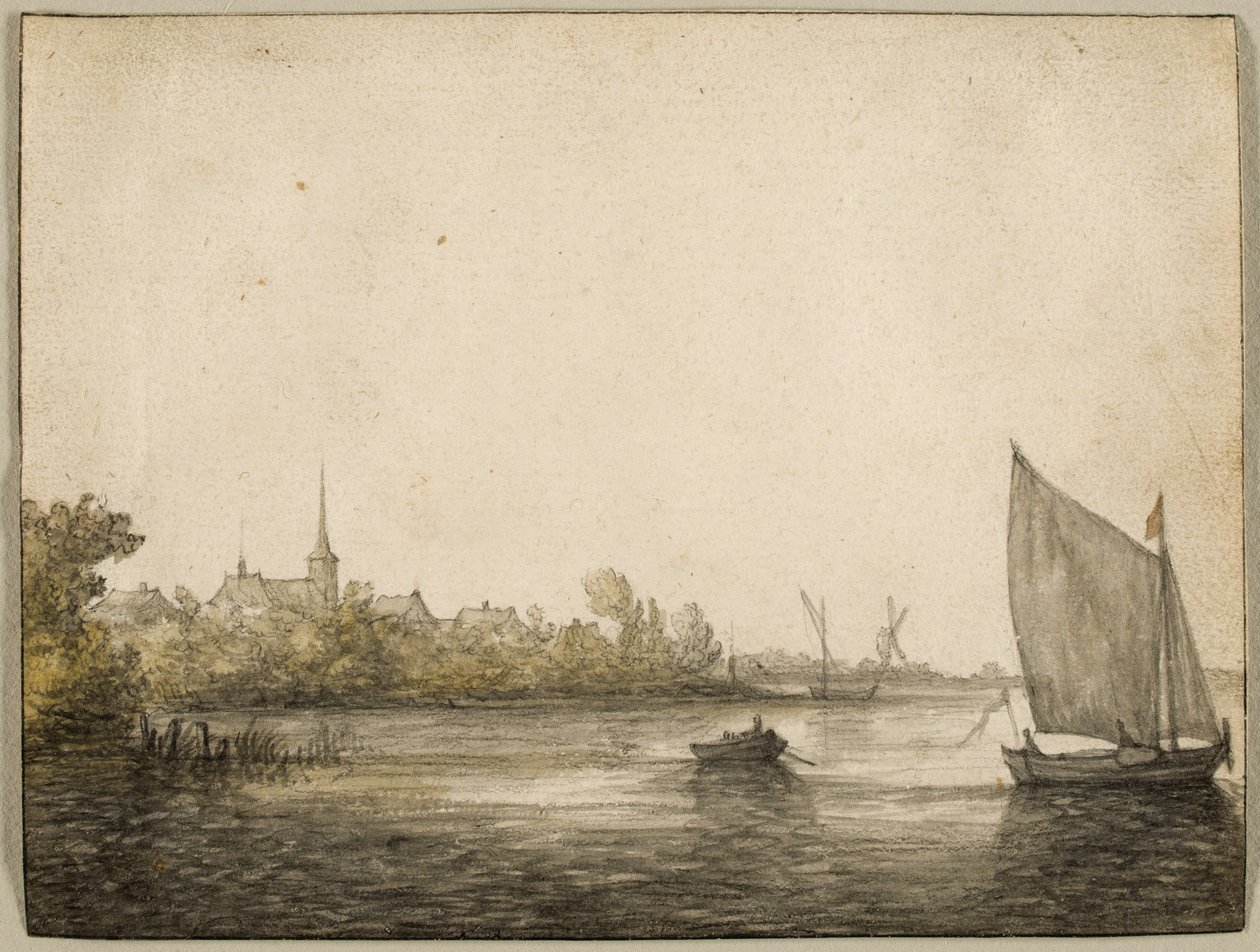 横跨新马斯的艾瑟尔蒙德（IJsselmonde）景，约1640年 作者 艾伯特·奎普（Aelbert Cuyp）