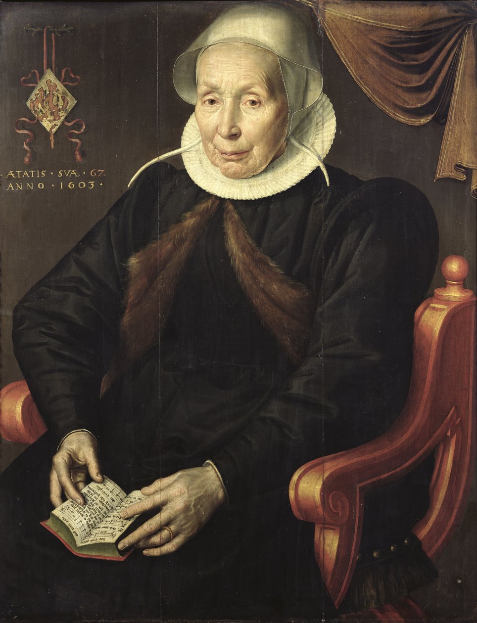 1603年老妇人的肖像 作者 Aert Pietersz。