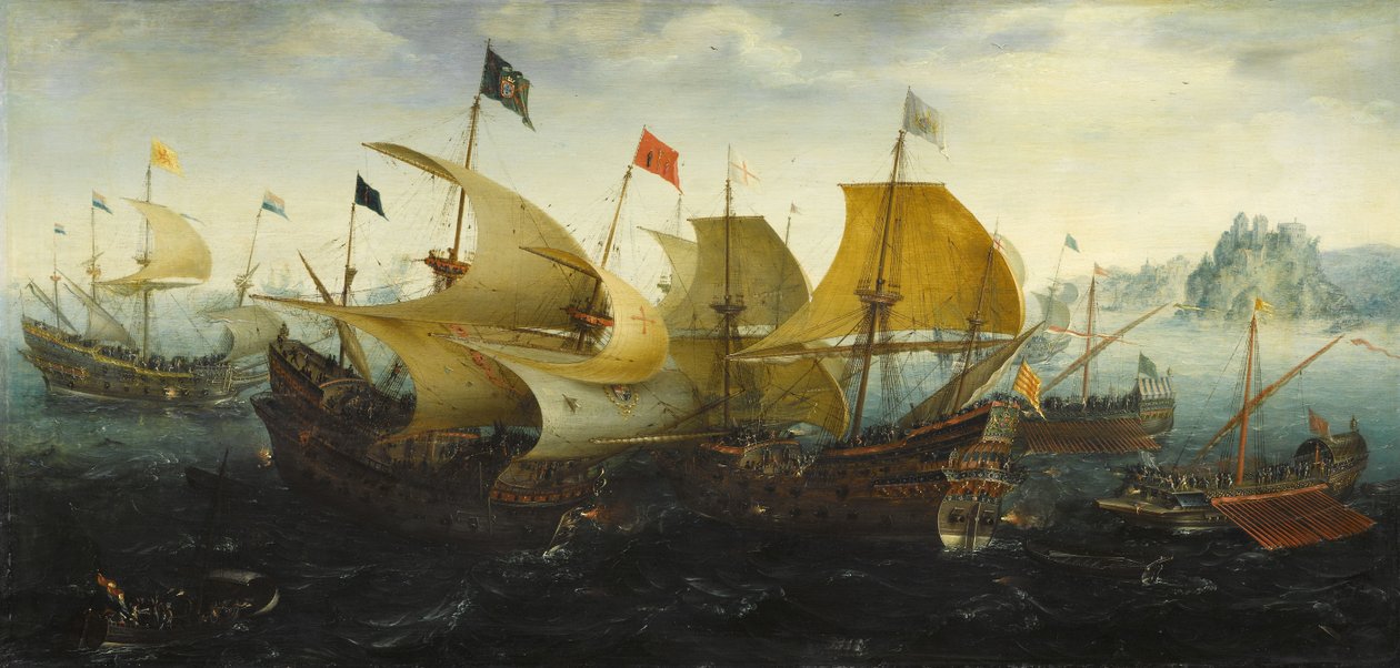 加的斯海战（荷兰和英国船只攻击西班牙舰队） 作者 阿特·安东尼奥