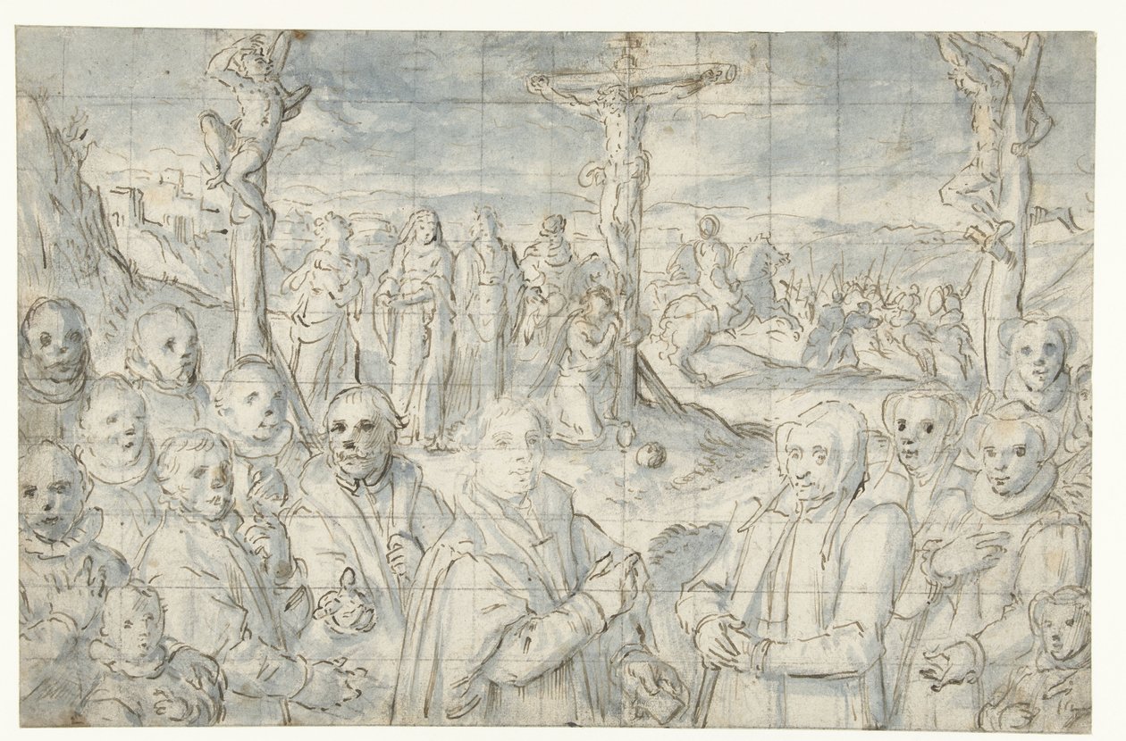 与创始人及其家人一起受难 作者 Aert Pietersz。