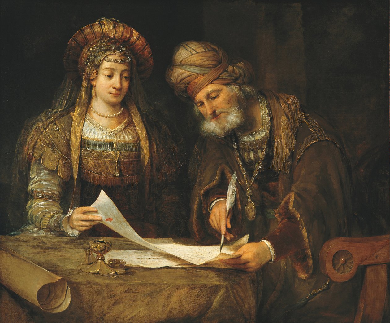 Esther and Mordechai，1675年 作者 阿恩德格尔德