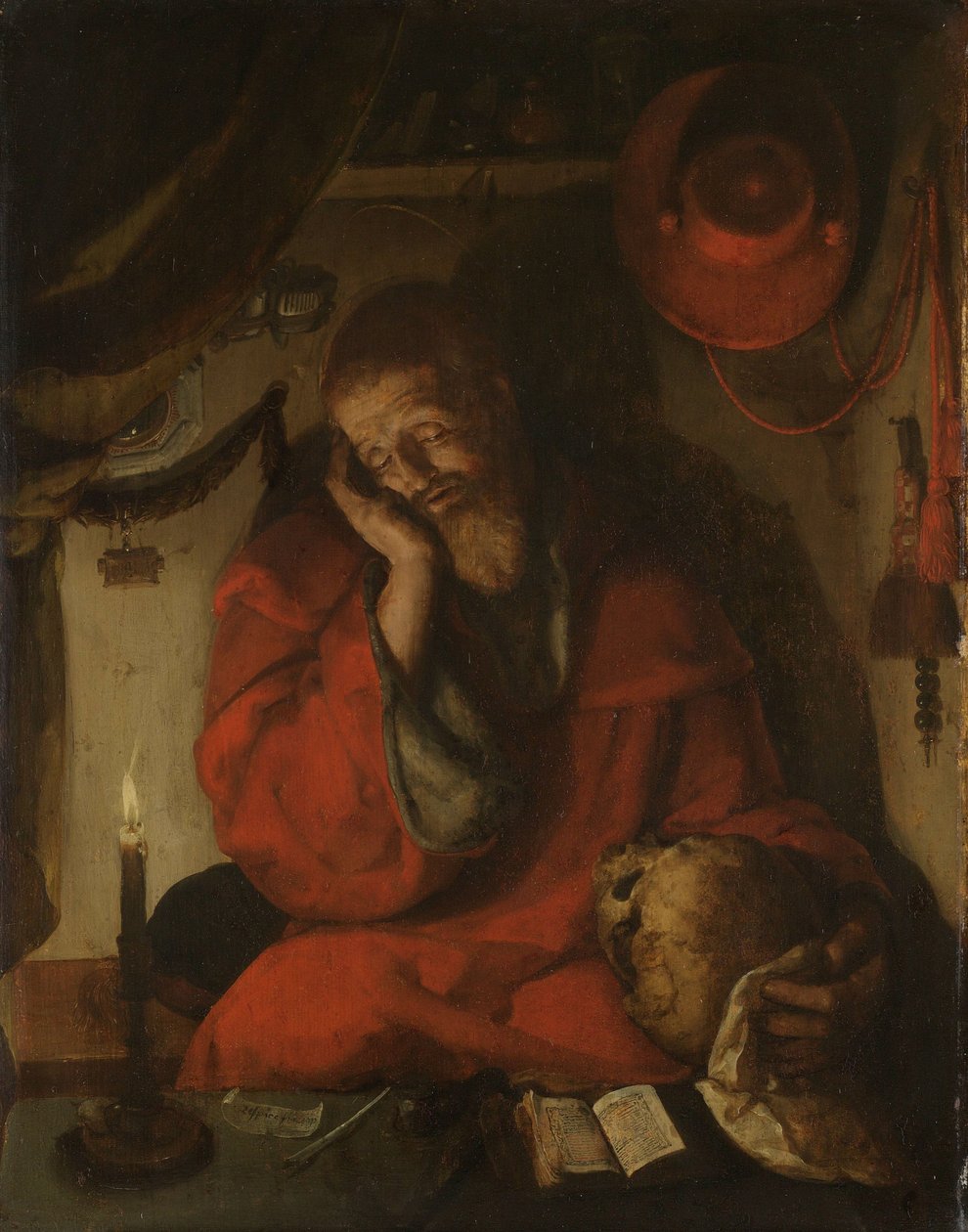烛光下书房中的圣杰罗姆 作者 Aertgen Claesz van Leyden（归属于）