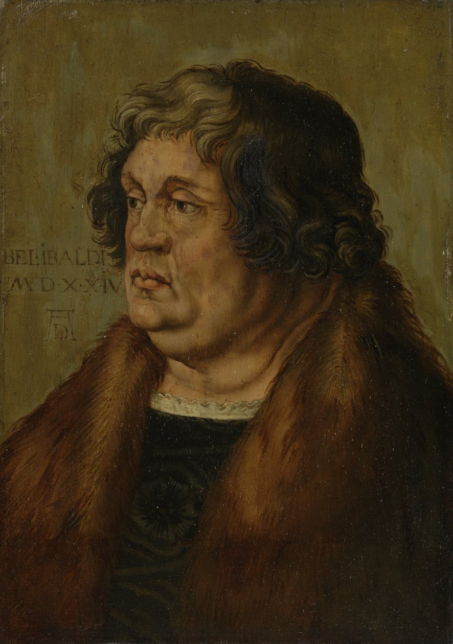 Willibald Pirckheimer的肖像（1470-1530） 作者 阿尔布雷希特丢勒