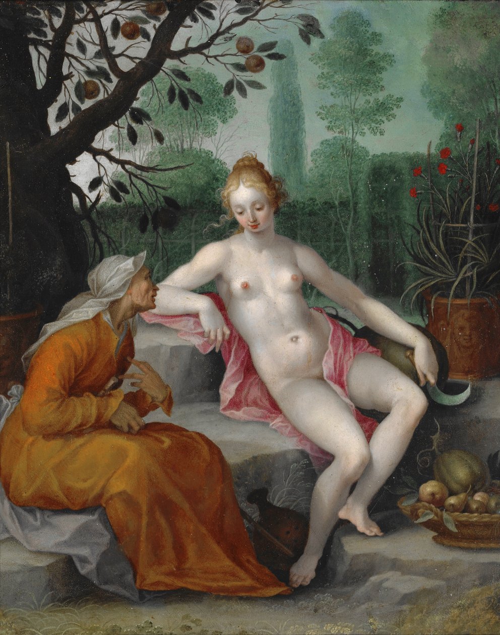 Vertumnus 和 Pomona 作者 亚伯拉罕·布洛马尔特之后