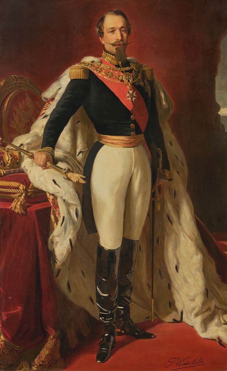 Franz Xaver Winterhalter（后）身着加冕袍的拿破仑三世 作者 在Franz Xaver Winterhalter之后