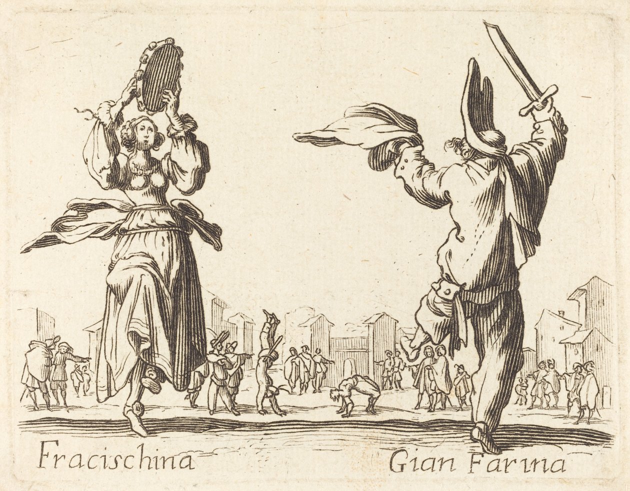 Fracischina和Gian Farina 作者 雅克·卡洛特