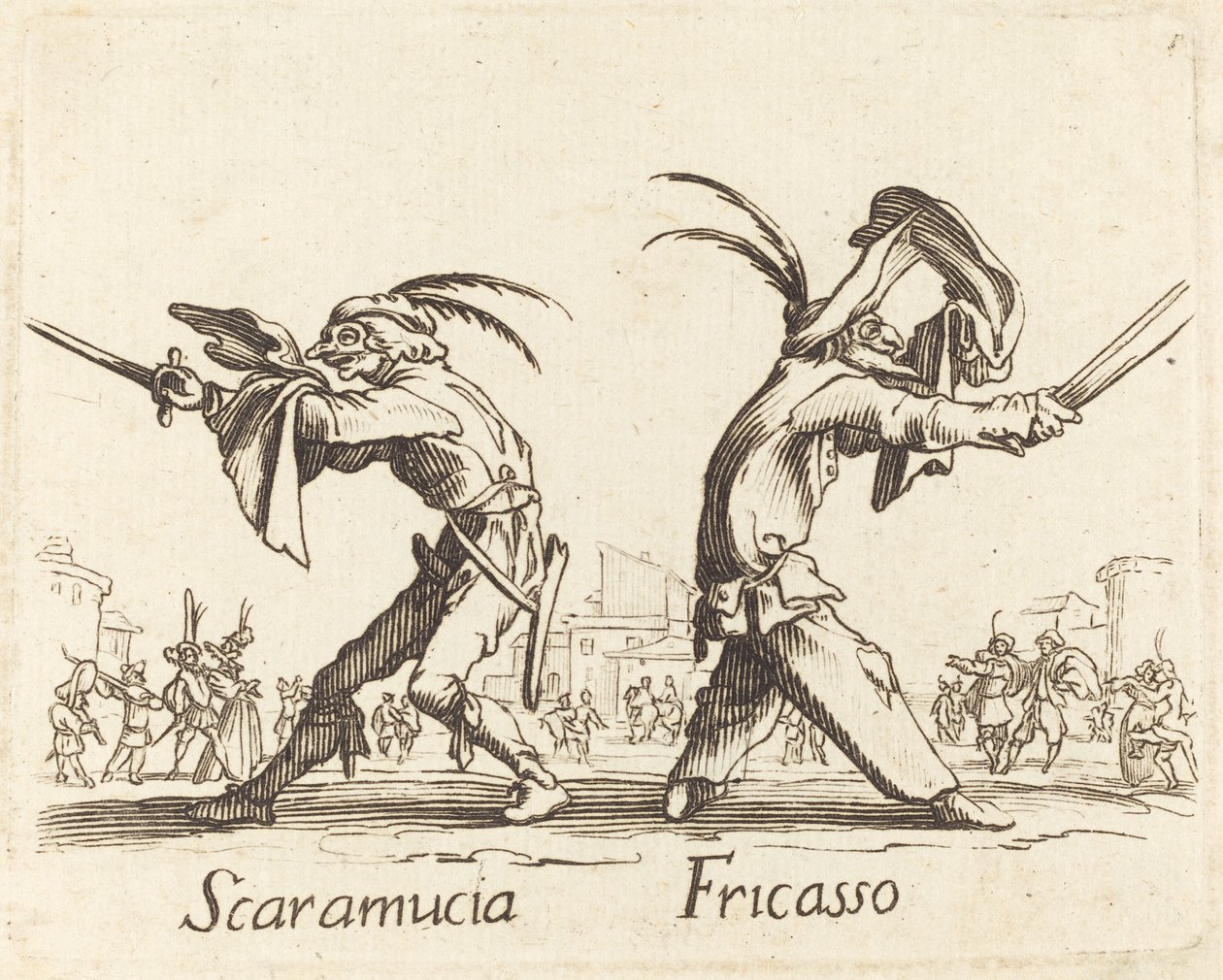 Scaramucia和Fricasso 作者 雅克·卡洛特