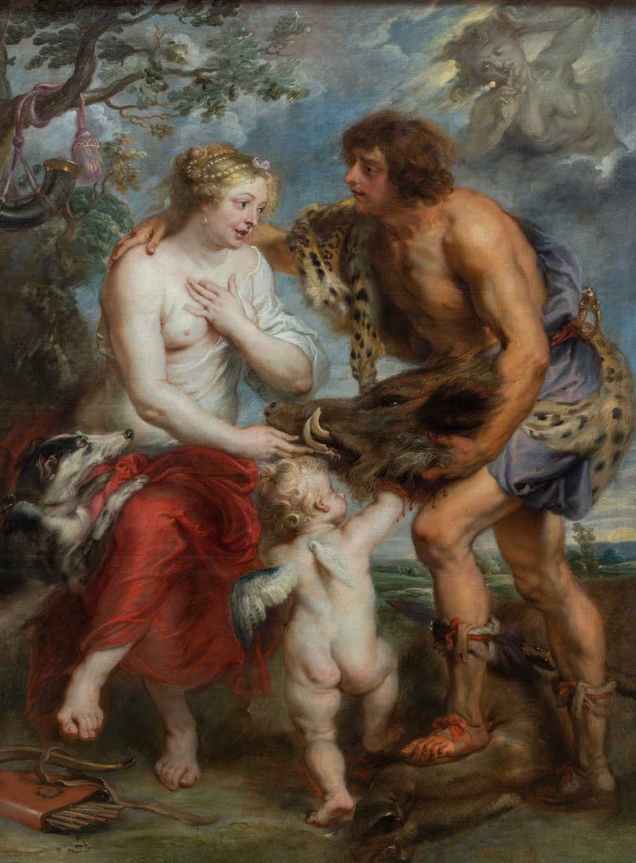 德语：Meleager und Atalante Meleager 向阿塔兰特献上卡里多尼亚野猪的头颅 作者 在彼得·保罗·鲁本斯之后