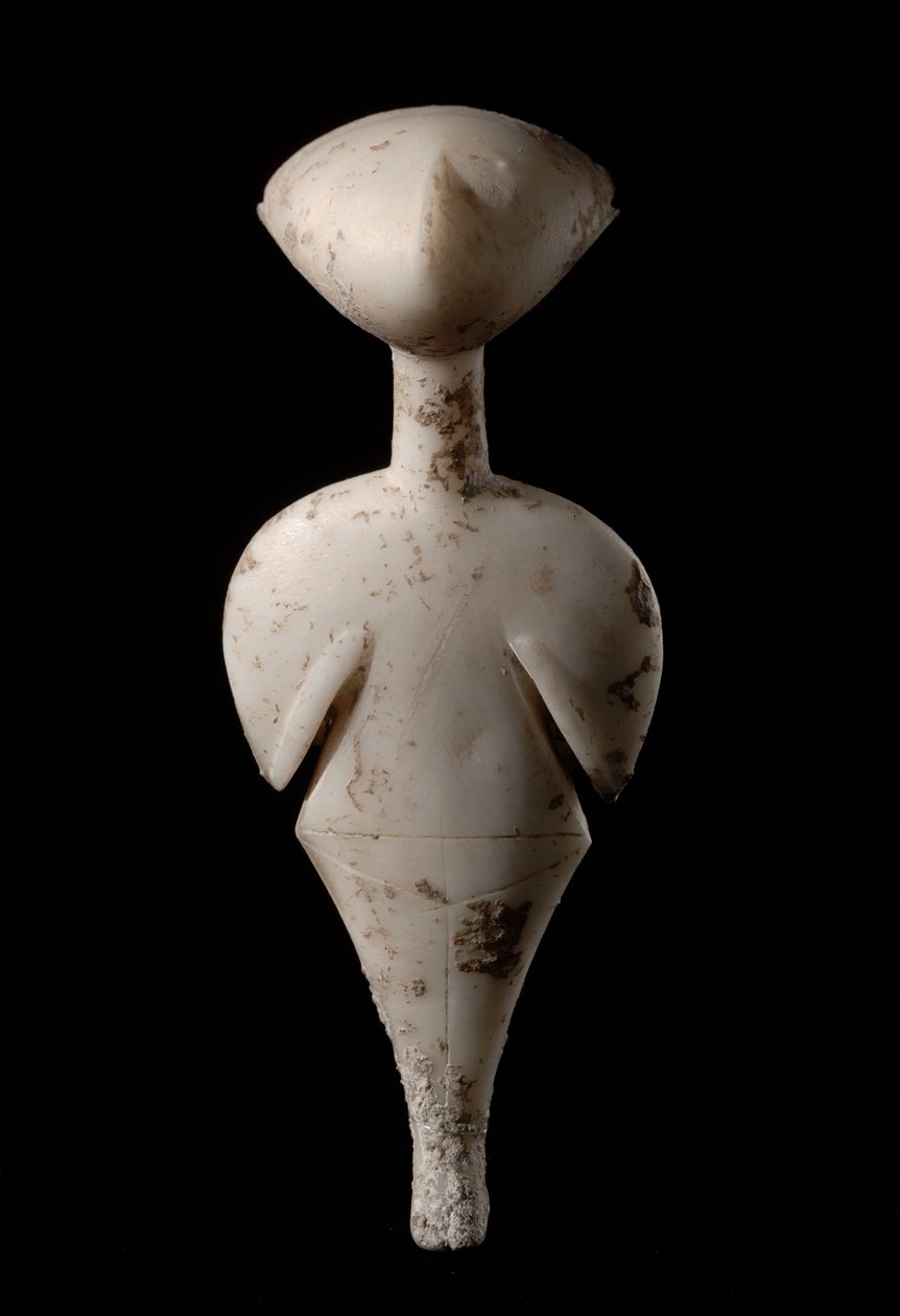 女人的雕像：“观星者”，约公元前3000年（大理石） 作者 时代青铜